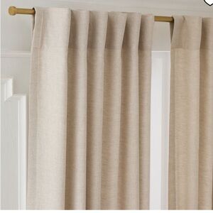 West Elm Custom Size European Flax Linen Curtain - Natural Flax 60x101